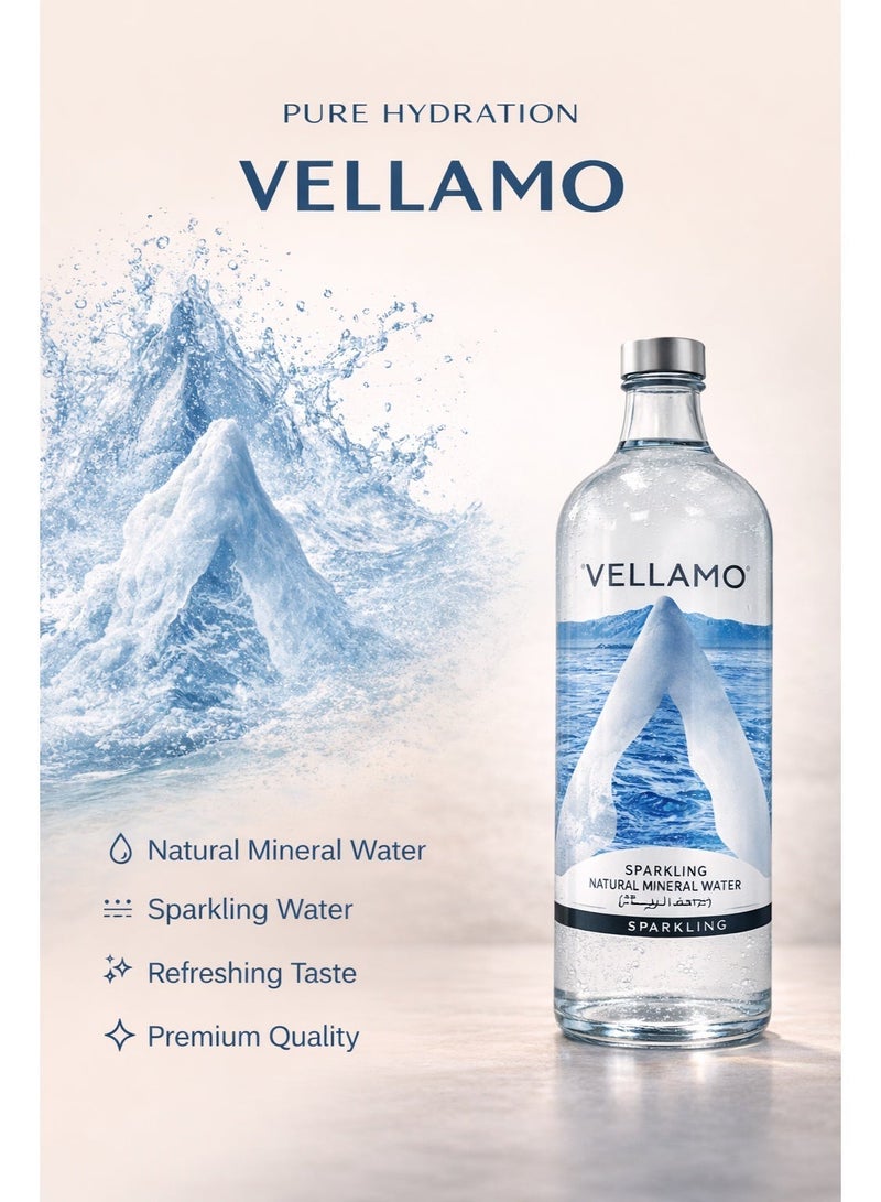 VELLAMO Sparkling Natural Mineral Water – 750 ml Bottle - Image 3